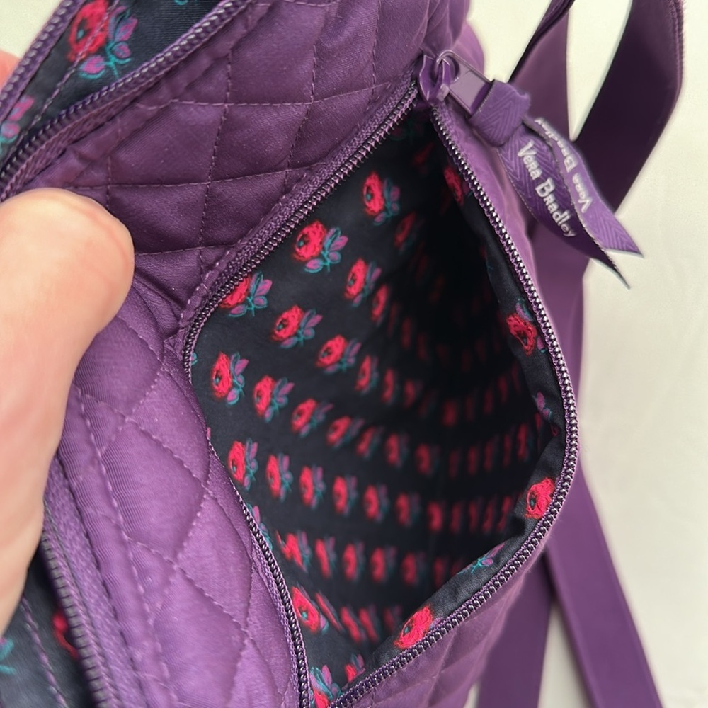 Vera Bradley Elderberry purple quilted Hipster crossbody bag - Picture 11 of 12